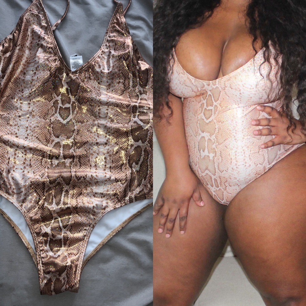 Fashion nova snakeskin swimsuit